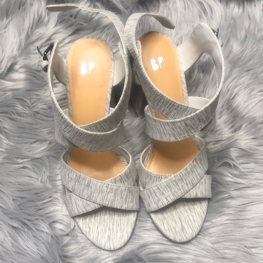 Gray high heel